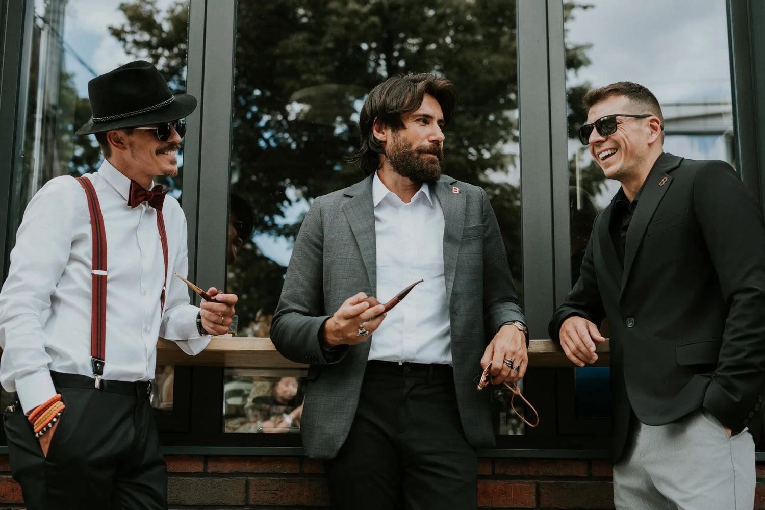 Motorcyclists in the Brummell Blazer Chatting