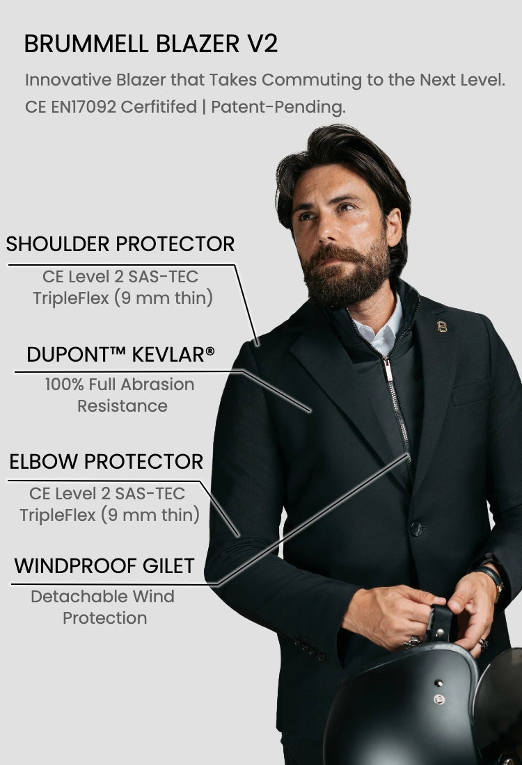 Deep Black Brummell Blazer With Callouts