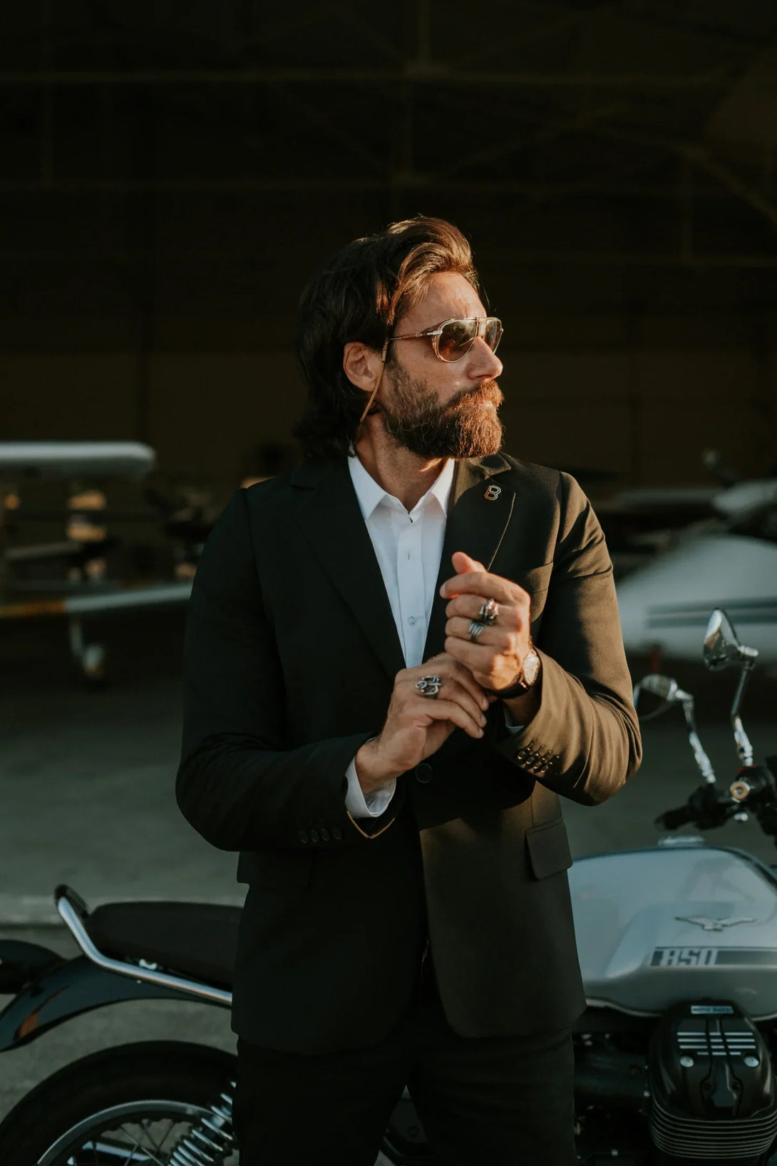 Outside product photo of the Brummell Blazer V2 Deep Black From the Front 