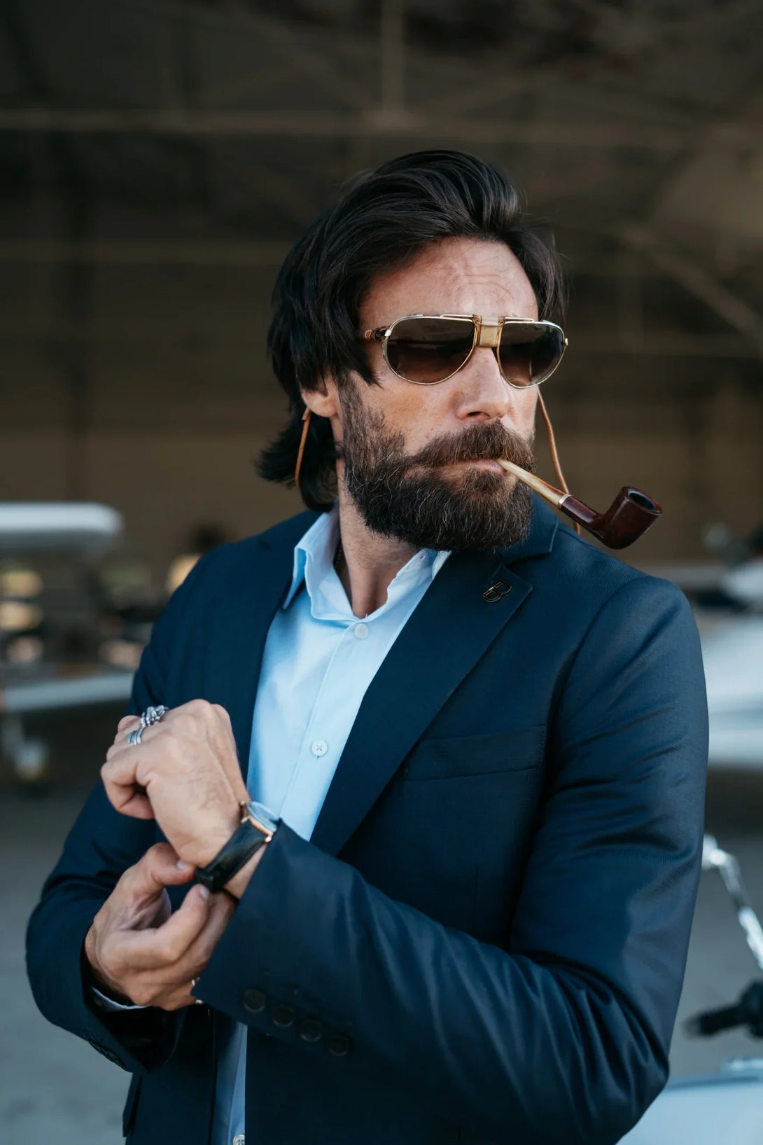 Outside product photo of the Royal Navy Brummell Blazer From the Front  